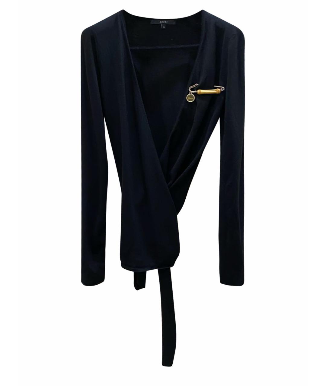 GUCCI Черный шерстяной кардиган, фото 1