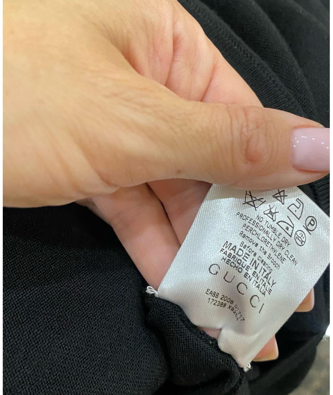 GUCCI Черный шерстяной кардиган, фото 5