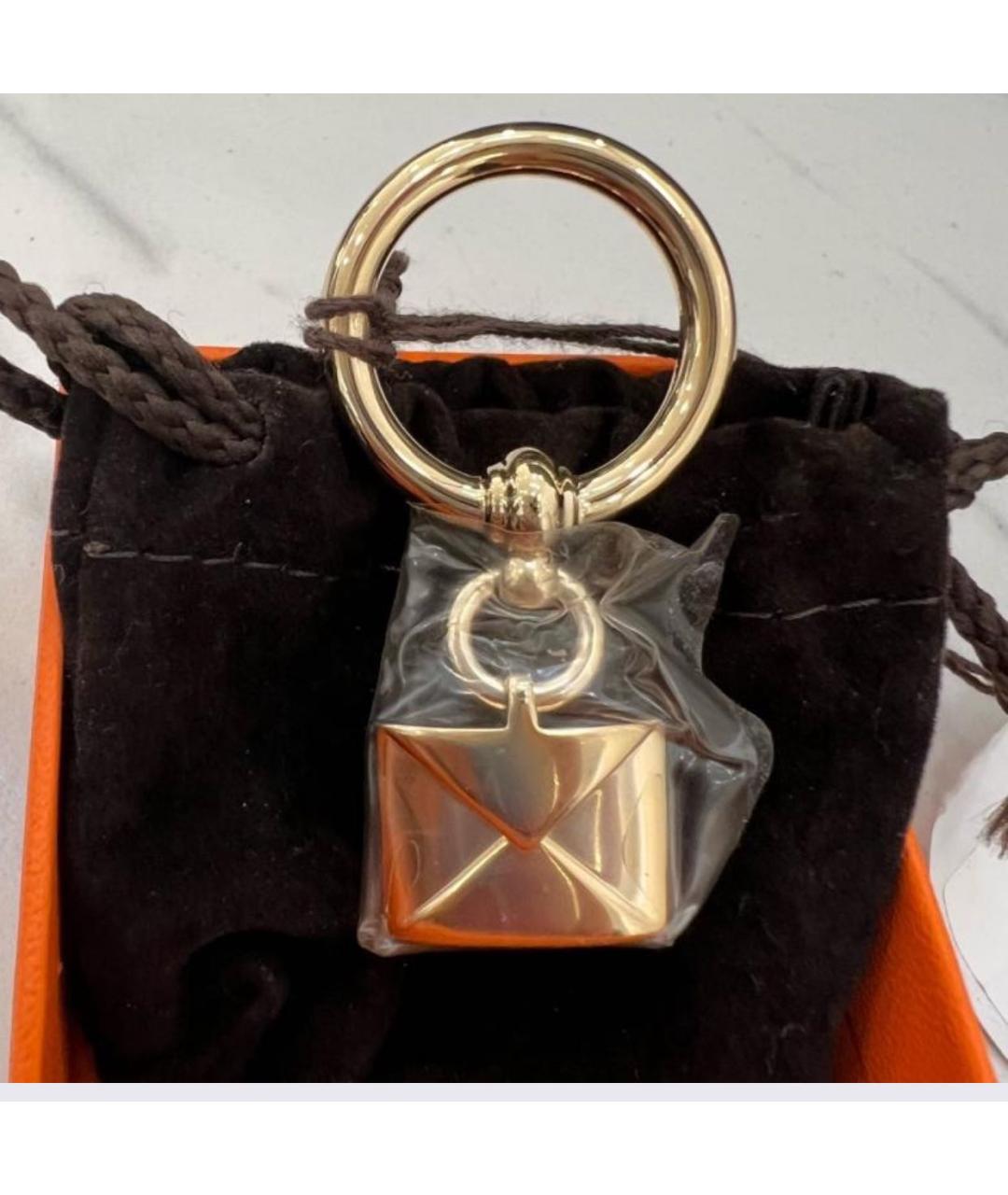 HERMES Золотой брелок, фото 5