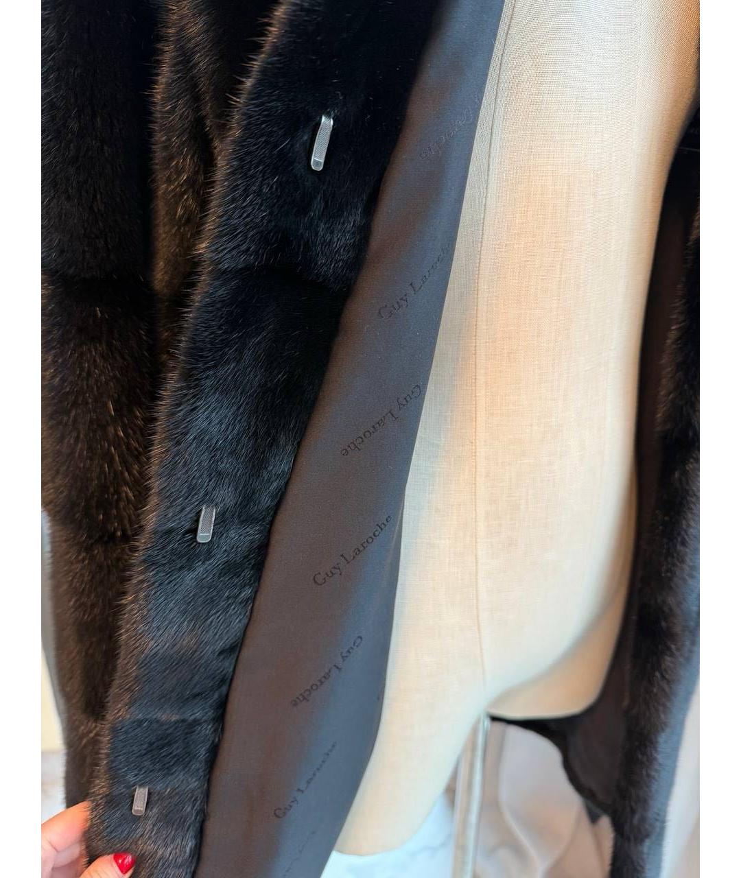 GUY LAROCHE Черная меховая шуба, фото 4