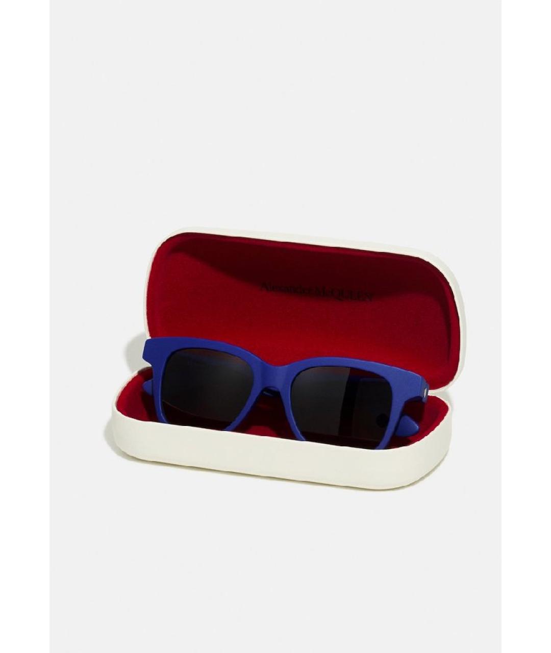 ALEXANDER MCQUEEN Синие пластиковые солнцезащитные очки, фото 8