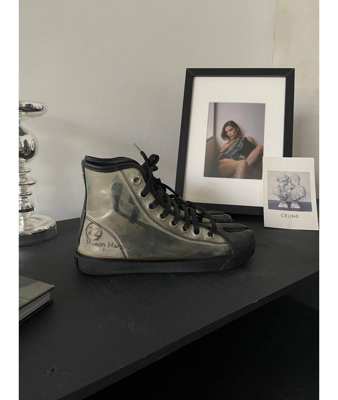 MAISON MARGIELA Черные кожаные кеды, фото 5