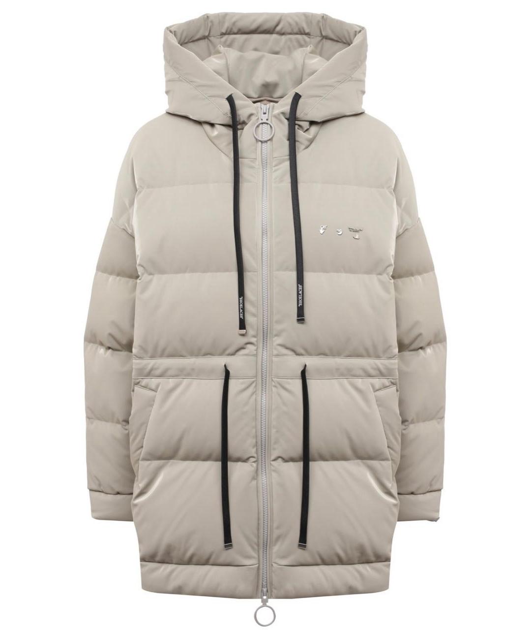 OFF-WHITE Бежевый пуховик, фото 1