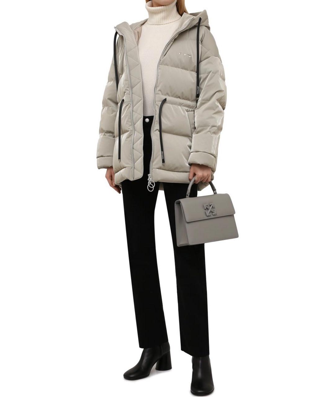 OFF-WHITE Бежевый пуховик, фото 3