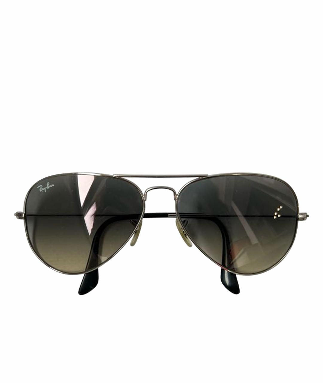 RAY BAN Серые металлические солнцезащитные очки, фото 1
