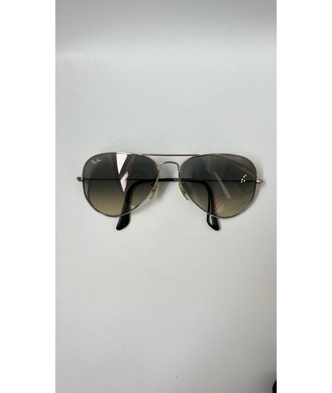 RAY BAN Серые металлические солнцезащитные очки, фото 5