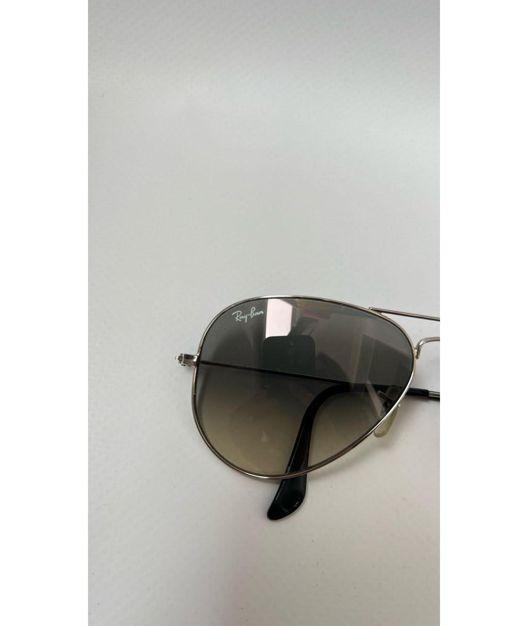 RAY BAN Серые металлические солнцезащитные очки, фото 2
