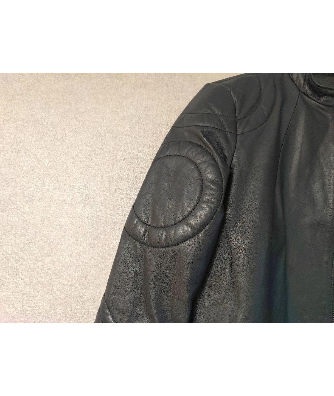 MM6 MAISON MARGIELA Черная кожаная куртка, фото 9