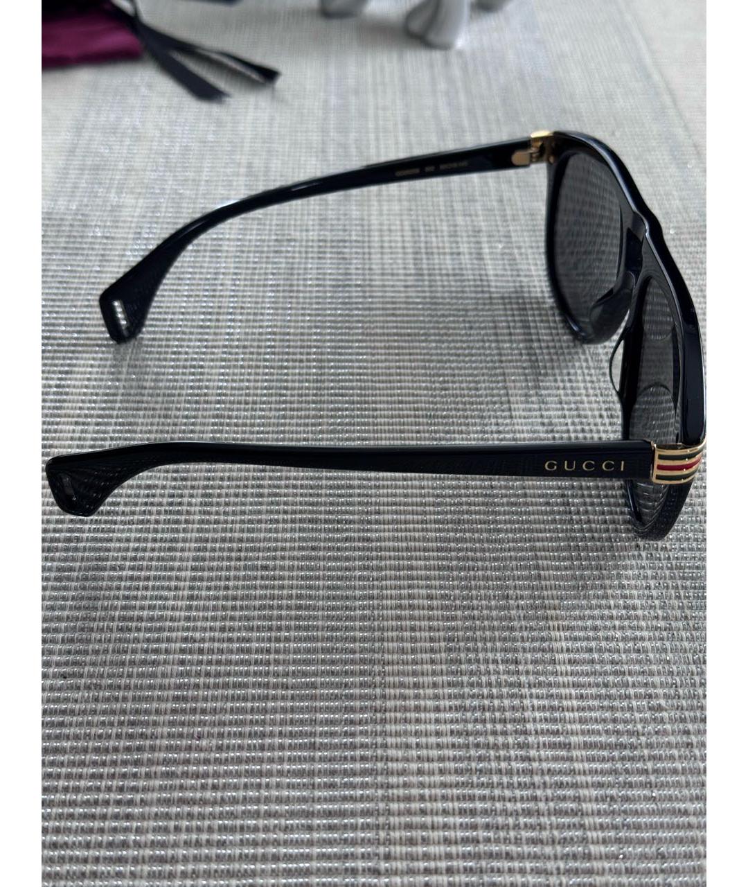 GUCCI Черные пластиковые солнцезащитные очки, фото 3