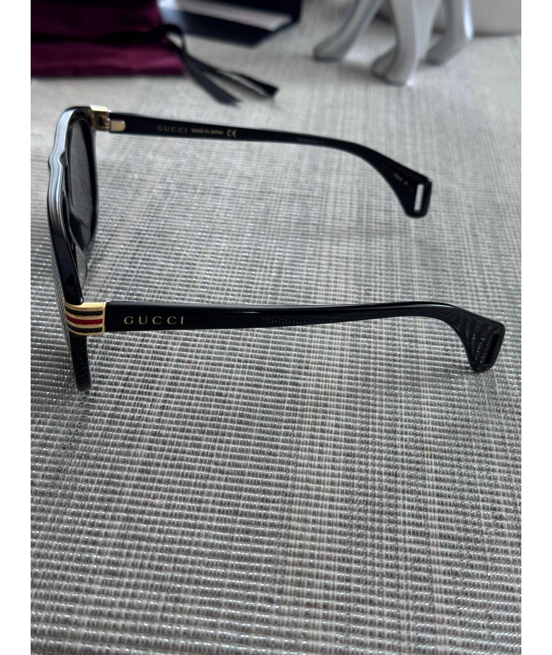 GUCCI Черные пластиковые солнцезащитные очки, фото 4