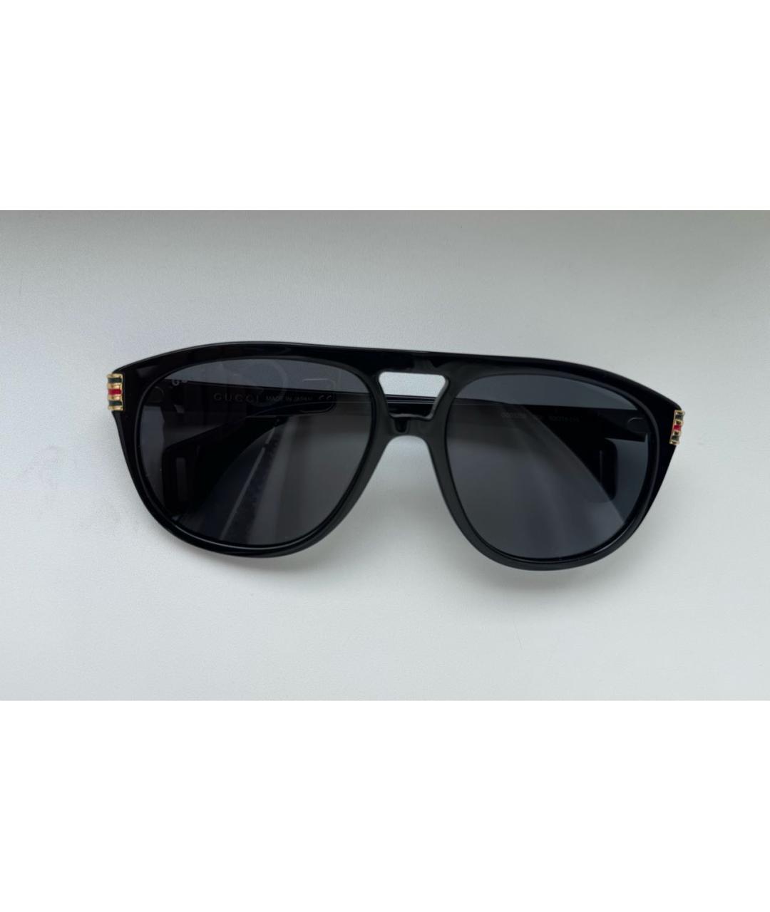 GUCCI Черные пластиковые солнцезащитные очки, фото 9