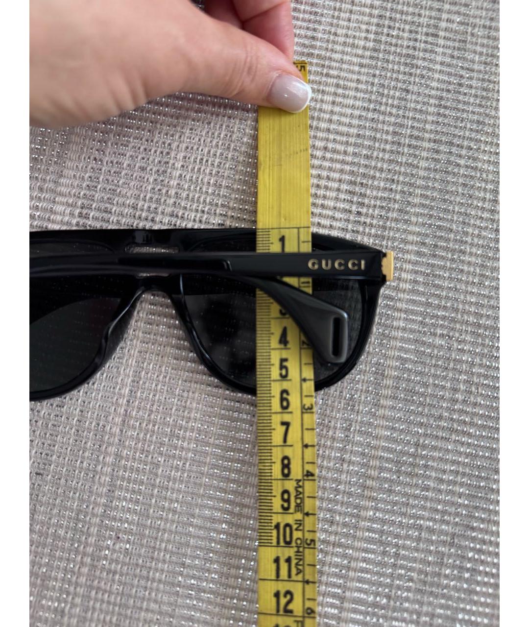 GUCCI Черные пластиковые солнцезащитные очки, фото 8