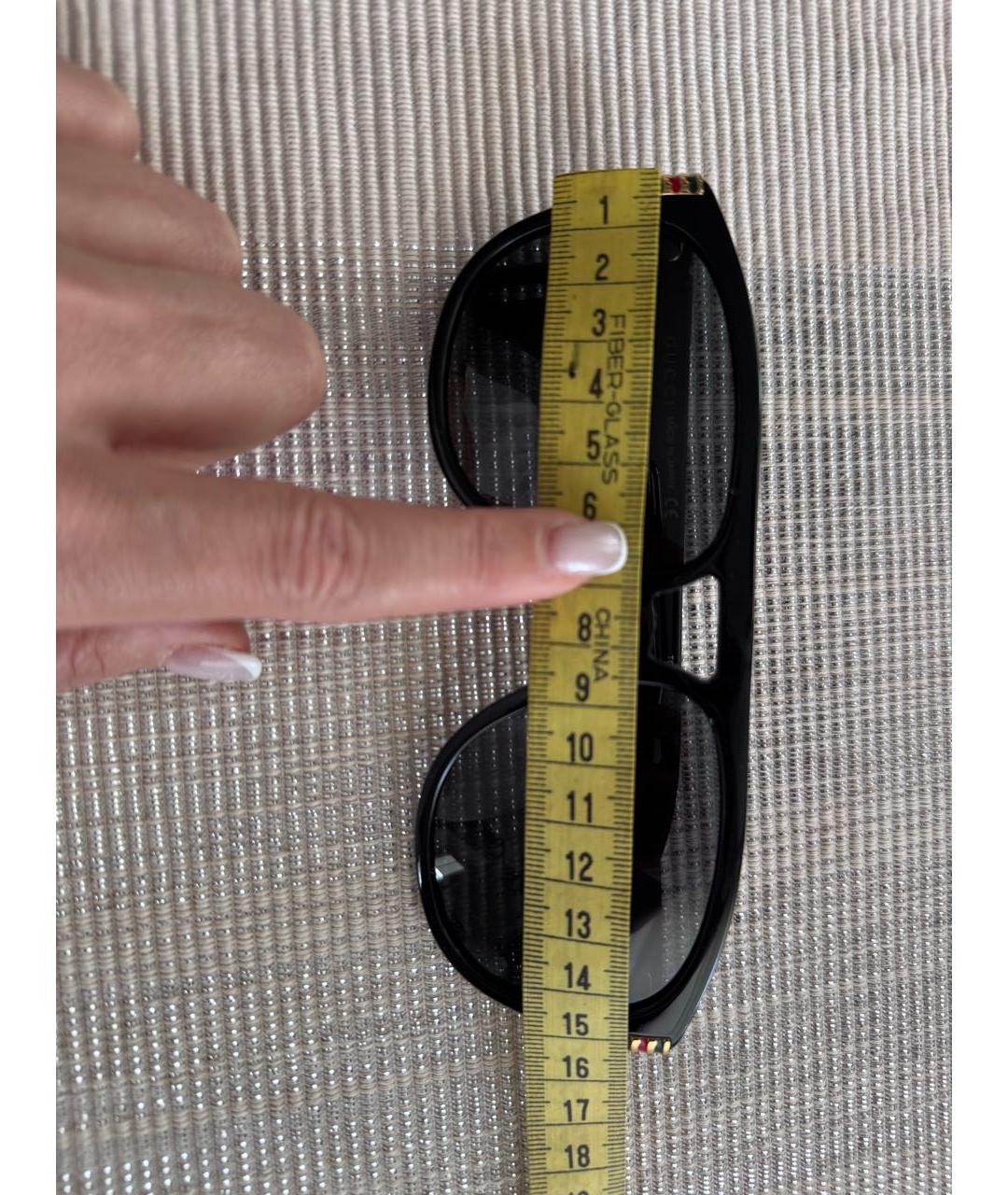 GUCCI Черные пластиковые солнцезащитные очки, фото 7