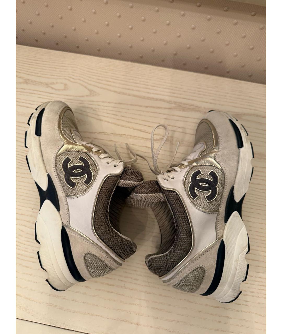 CHANEL Бежевые кроссовки, фото 6