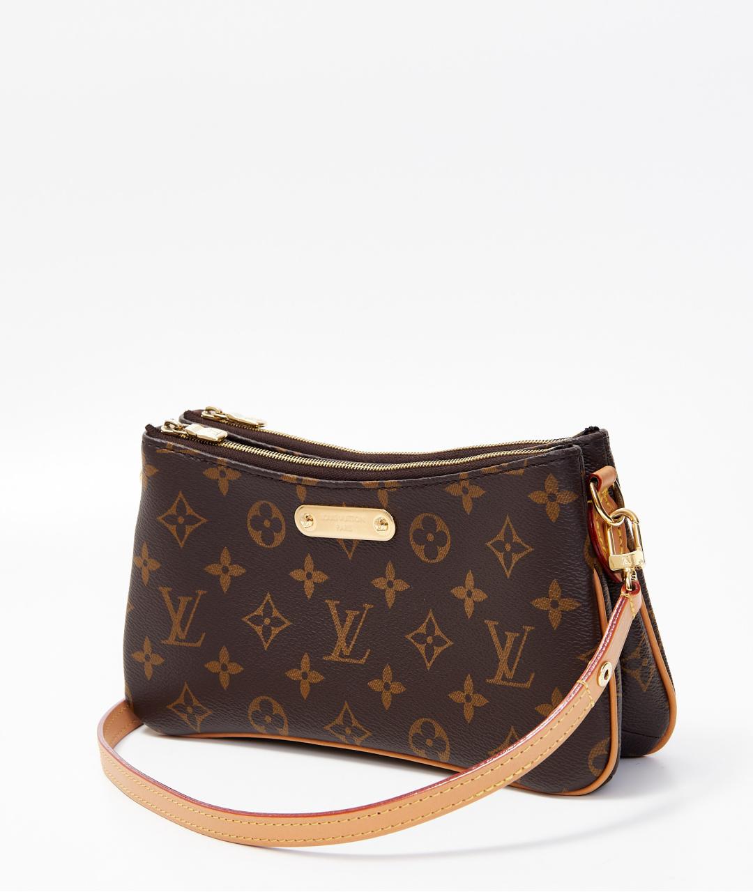 LOUIS VUITTON Коричневая кожаная сумка с короткими ручками, фото 2