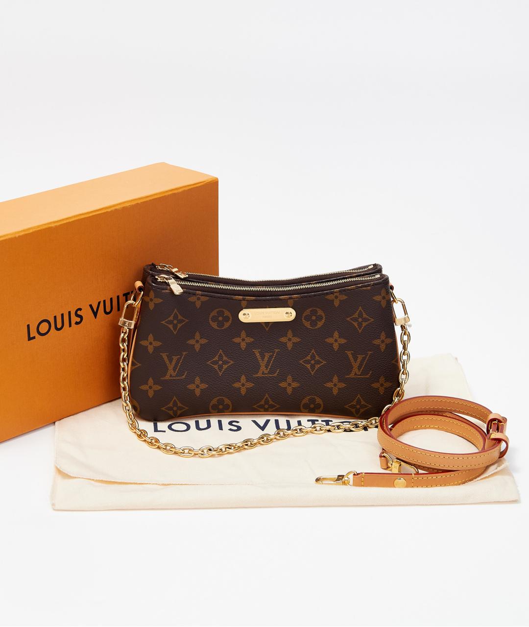 LOUIS VUITTON Коричневая кожаная сумка с короткими ручками, фото 8
