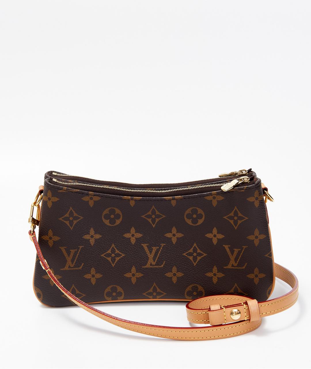 LOUIS VUITTON Коричневая кожаная сумка с короткими ручками, фото 3