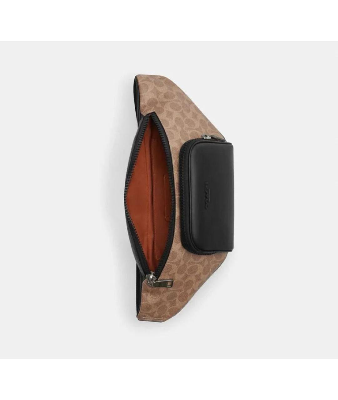 COACH Коричневая поясная сумка, фото 2