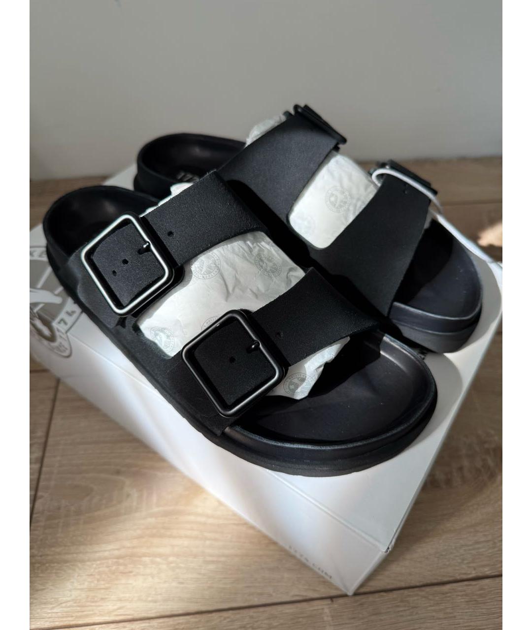 BIRKENSTOCK Черные замшевые сандалии, фото 2