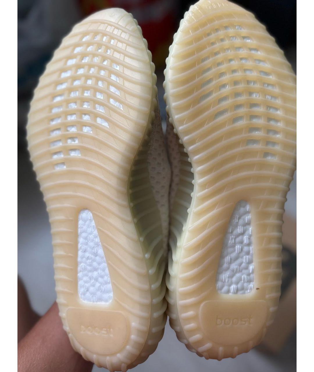 ADIDAS YEEZY Бежевые текстильные низкие кроссовки / кеды, фото 6