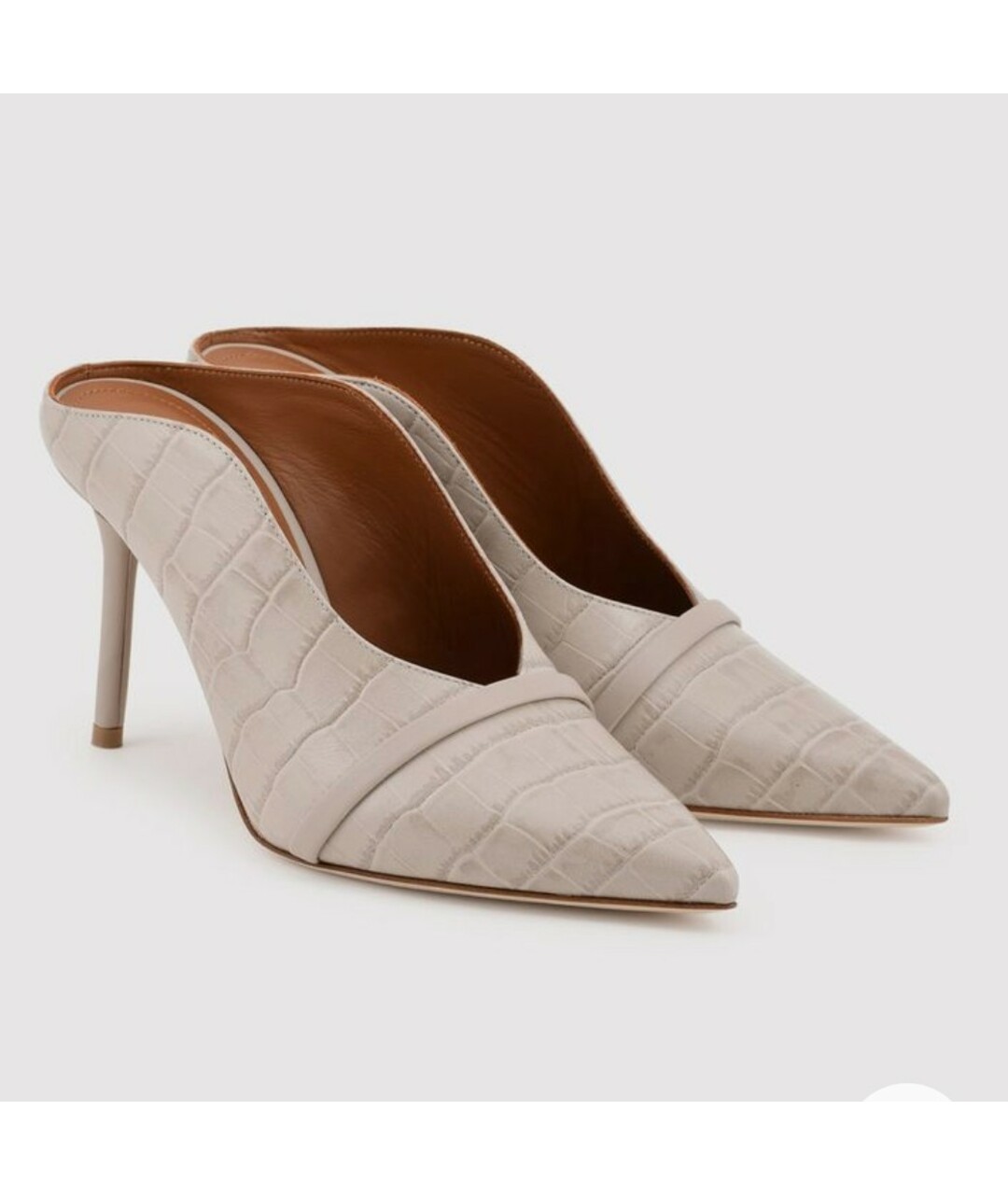 MALONE SOULIERS Бежевые кожаные мюли, фото 2