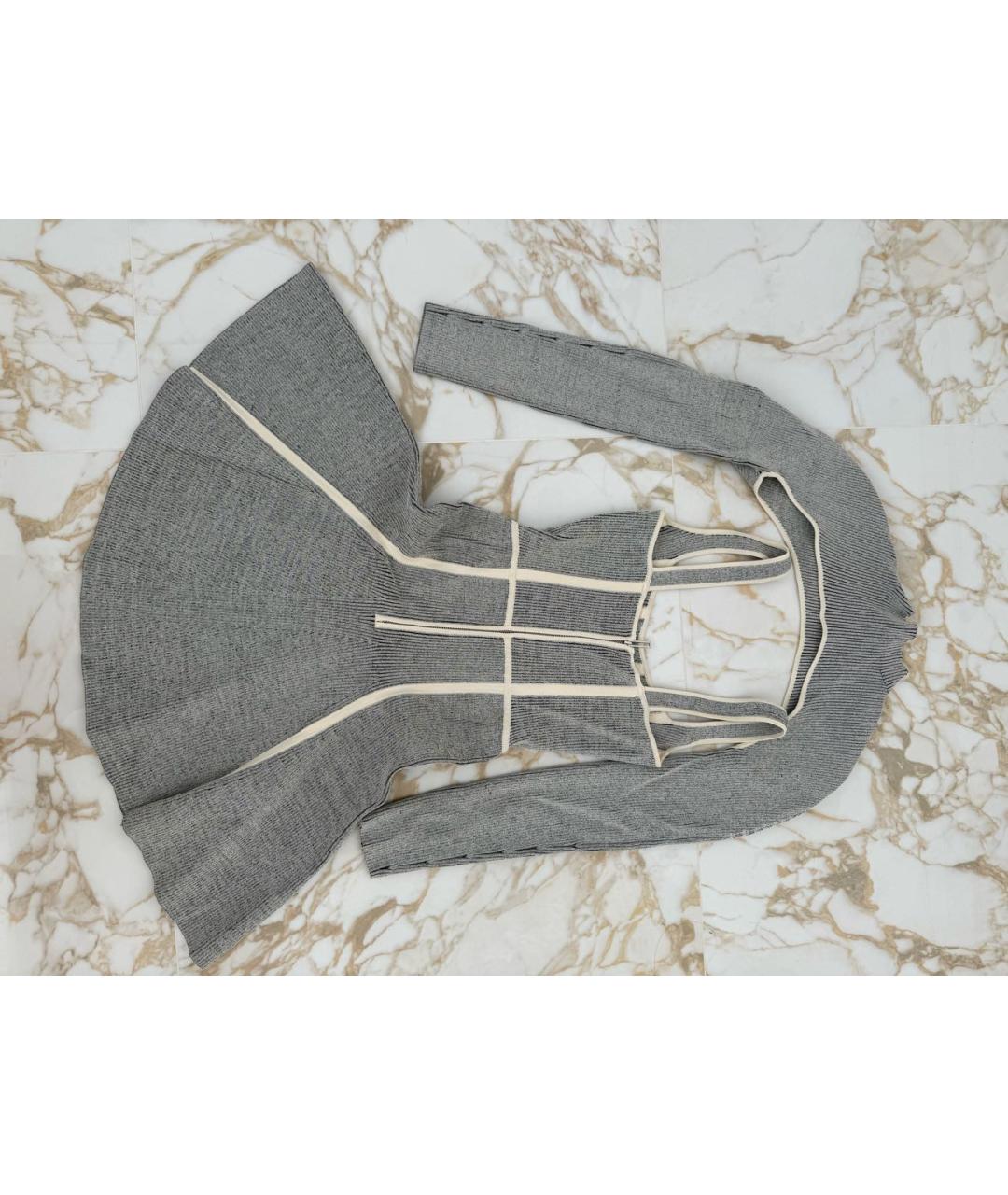 DION LEE Серое вискозное повседневное платье, фото 3