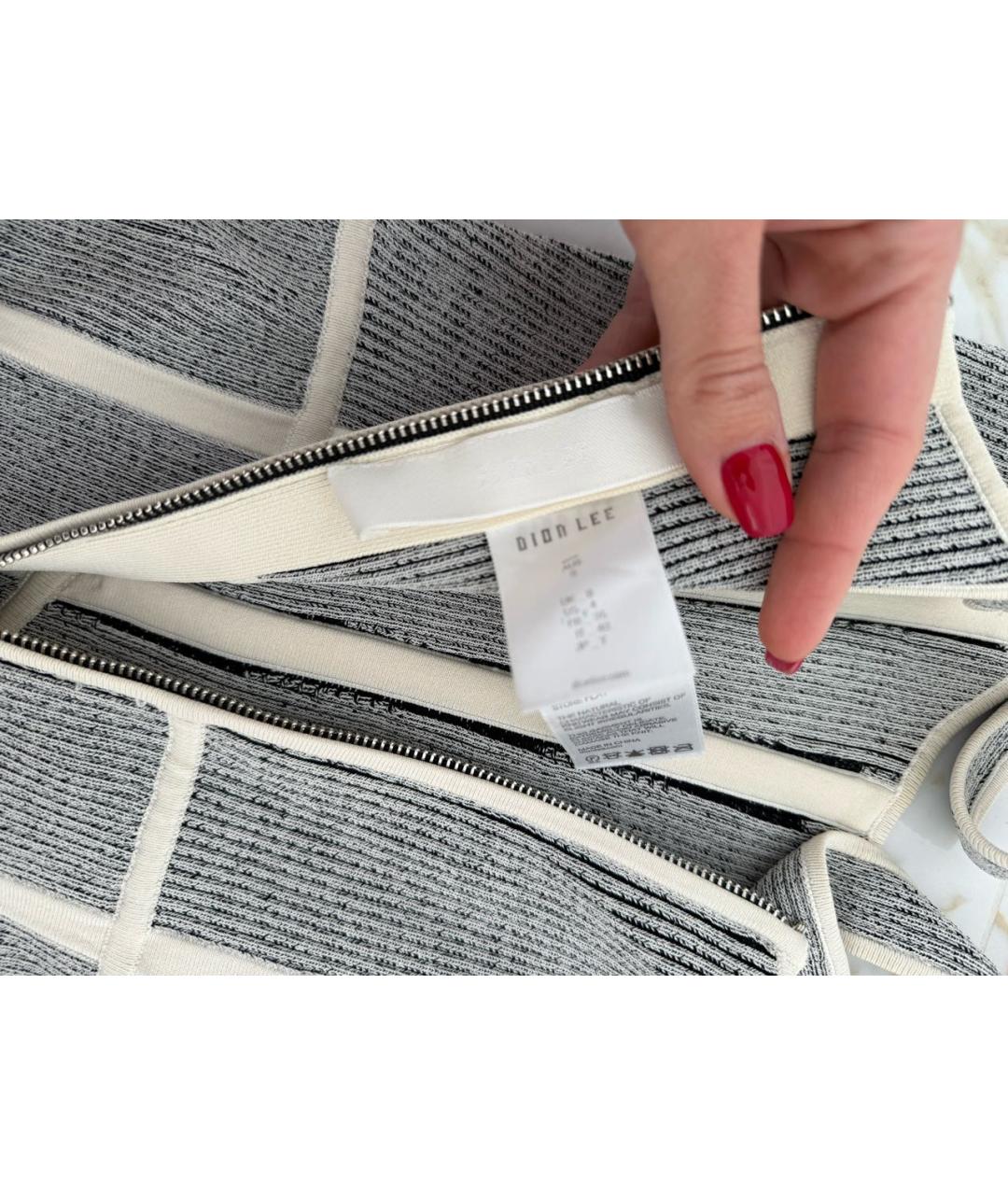 DION LEE Серое вискозное повседневное платье, фото 5