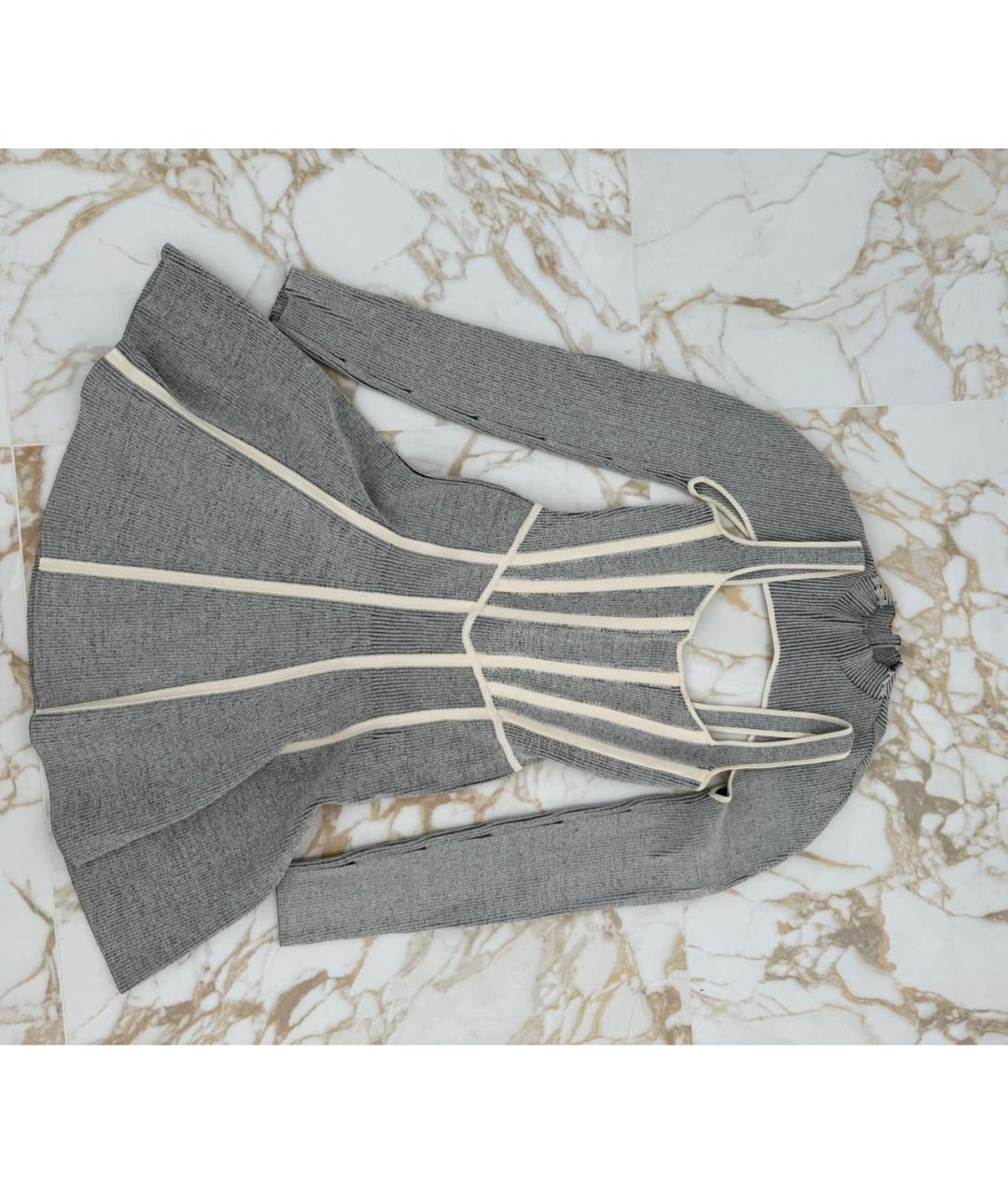 DION LEE Серое вискозное повседневное платье, фото 6