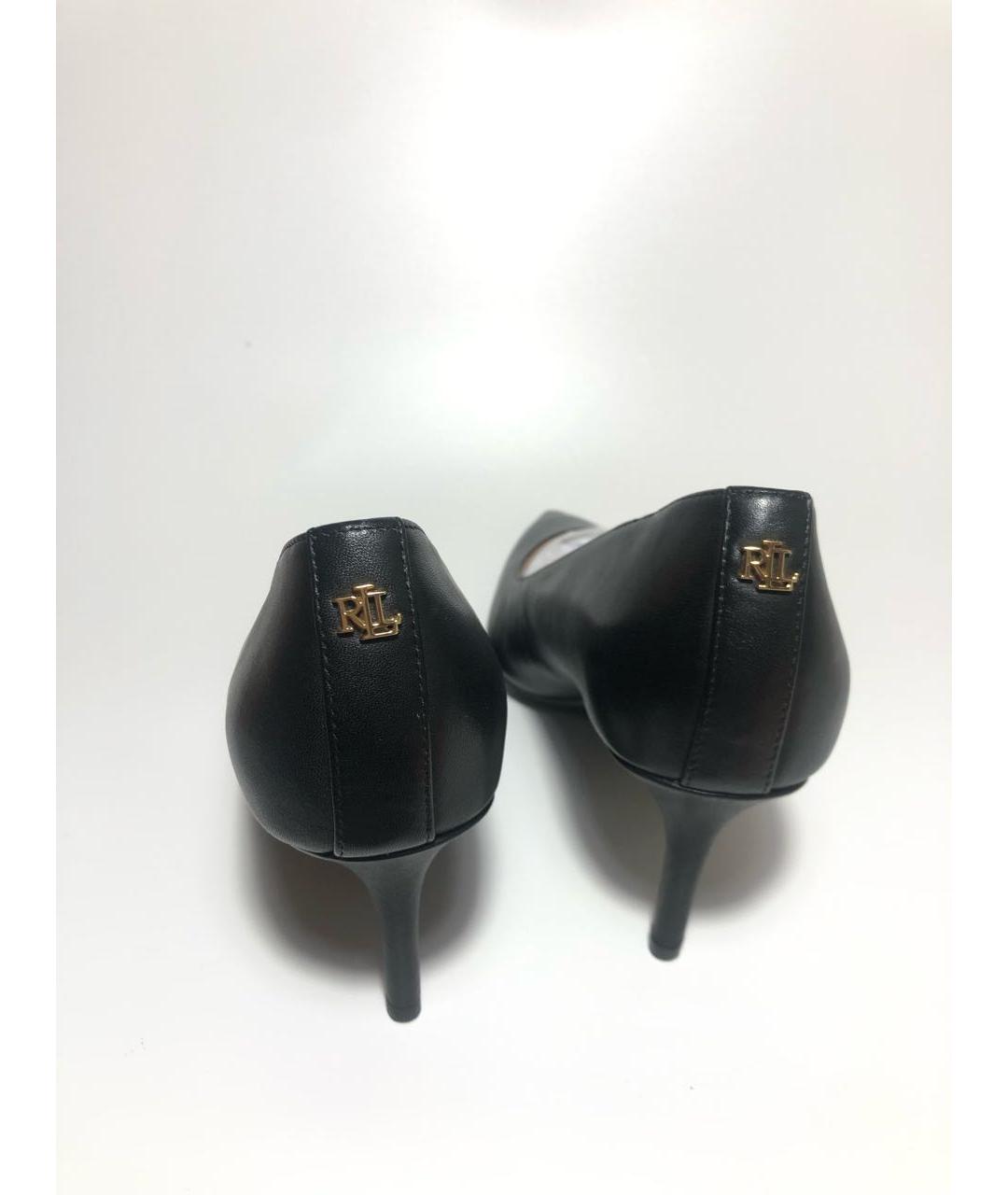 RALPH LAUREN Черные кожаные туфли, фото 5