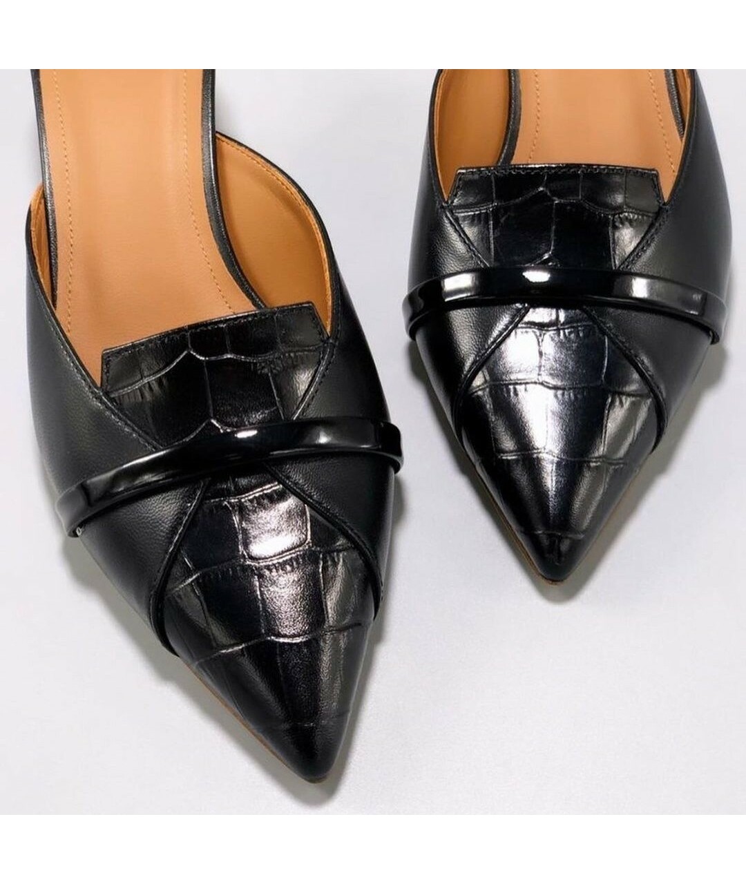 MALONE SOULIERS Черные кожаные мюли, фото 2