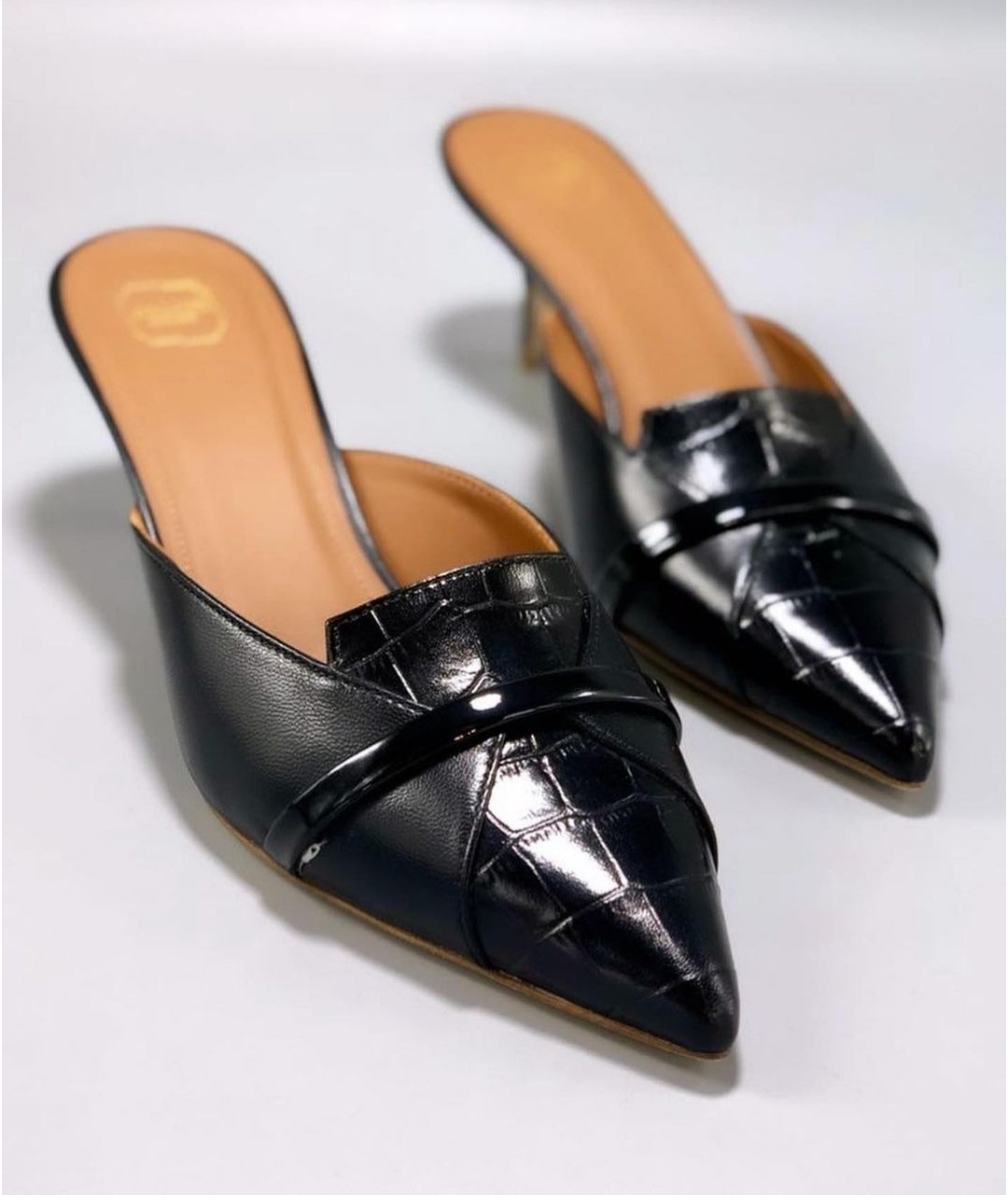 MALONE SOULIERS Черные кожаные мюли, фото 4