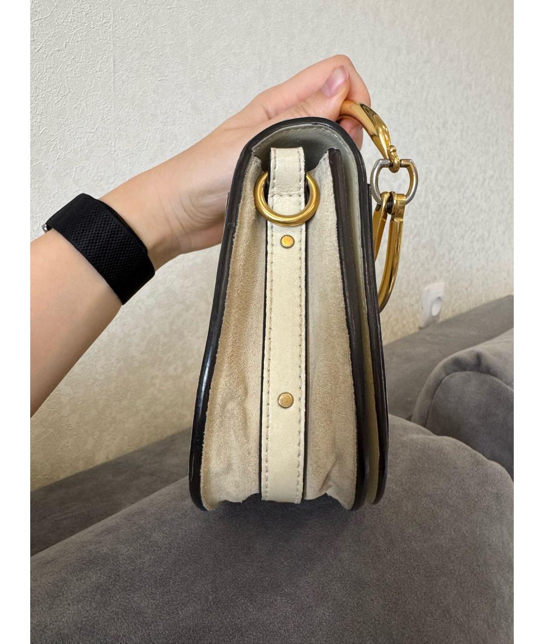 CHLOE Белая кожаная сумка через плечо, фото 5