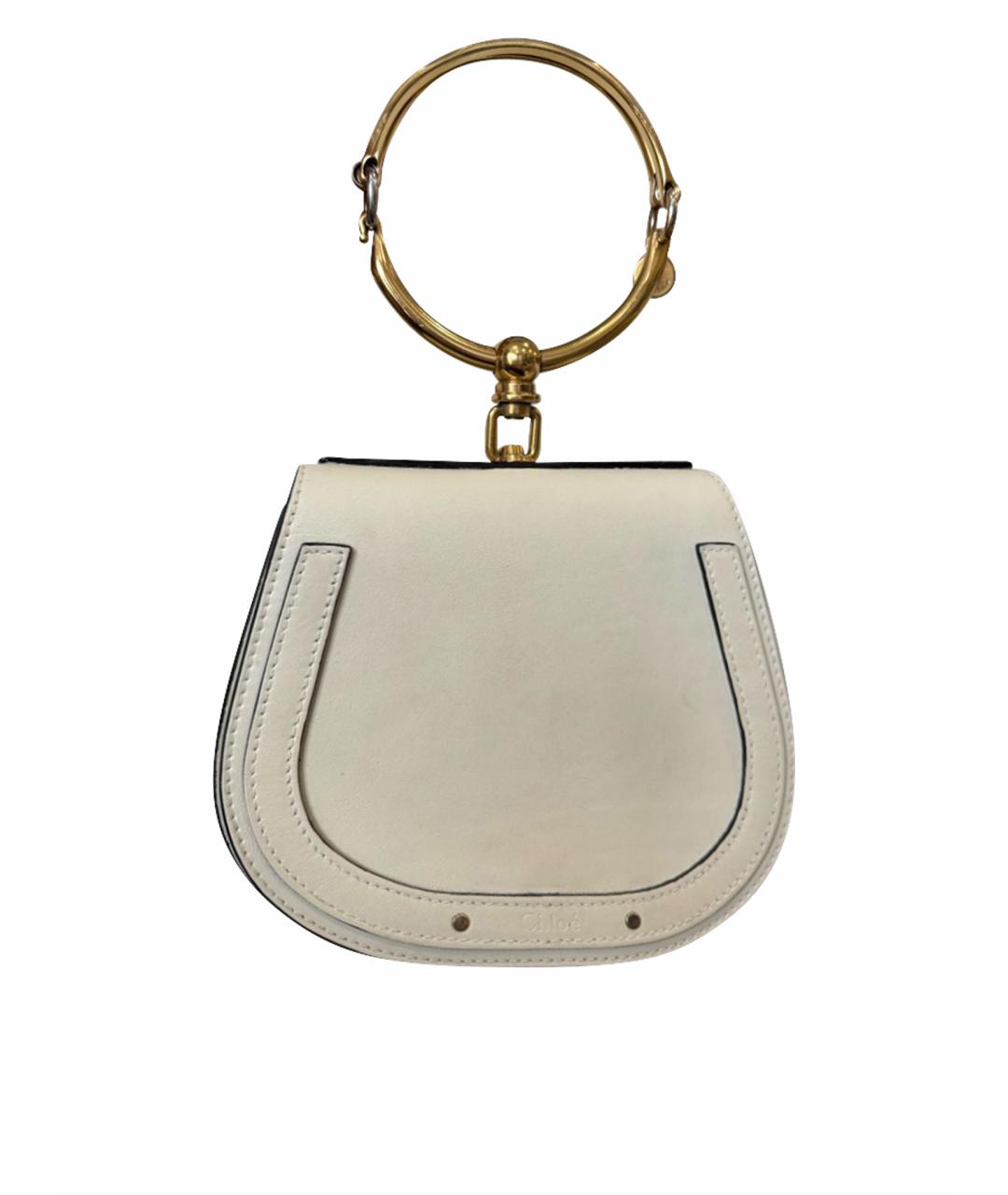 CHLOE Белая кожаная сумка через плечо, фото 1
