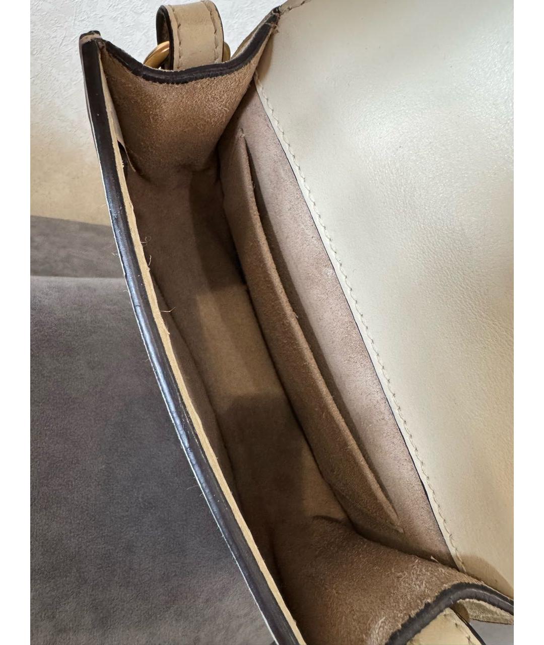 CHLOE Белая кожаная сумка через плечо, фото 8