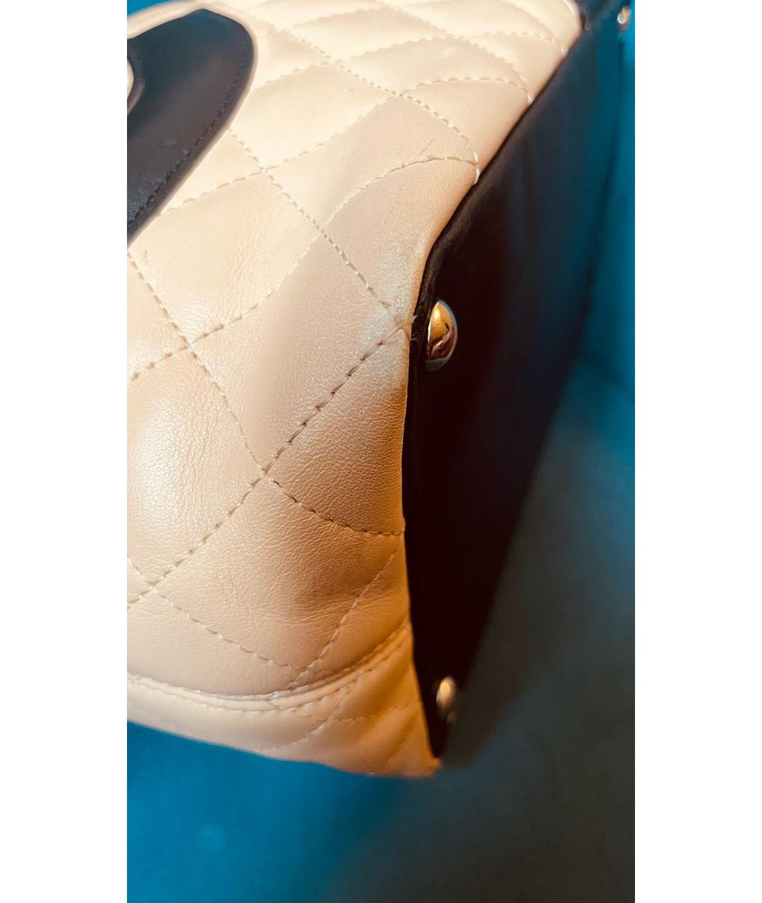 CHANEL Бежевая кожаная сумка тоут, фото 7