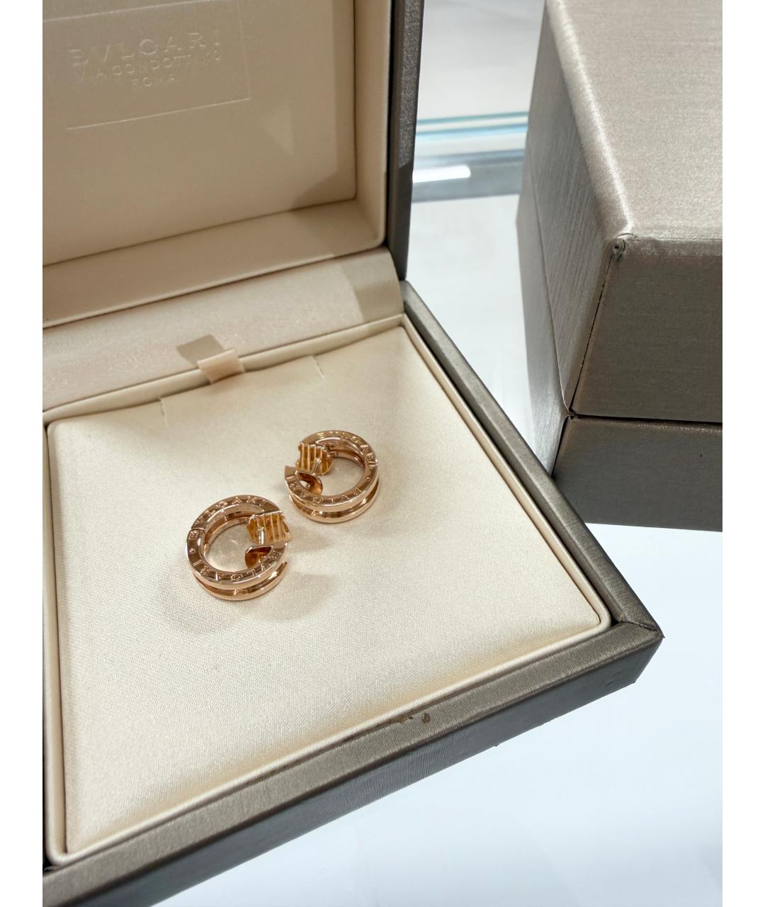 BVLGARI Золотые серьги из розового золота, фото 4