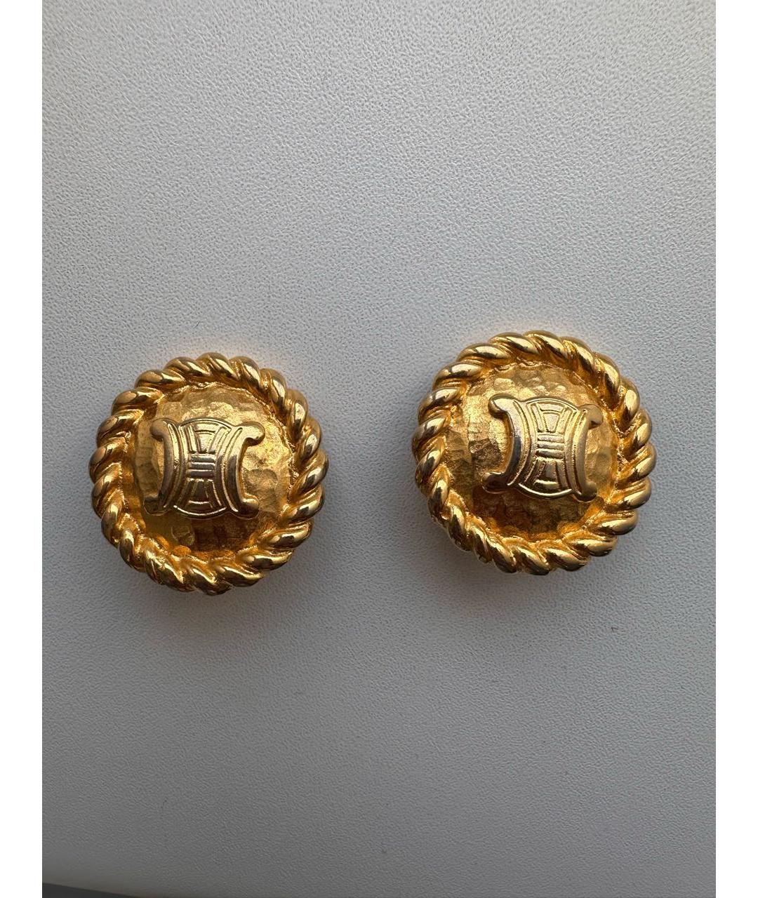 CELINE Золотые клипсы, фото 5