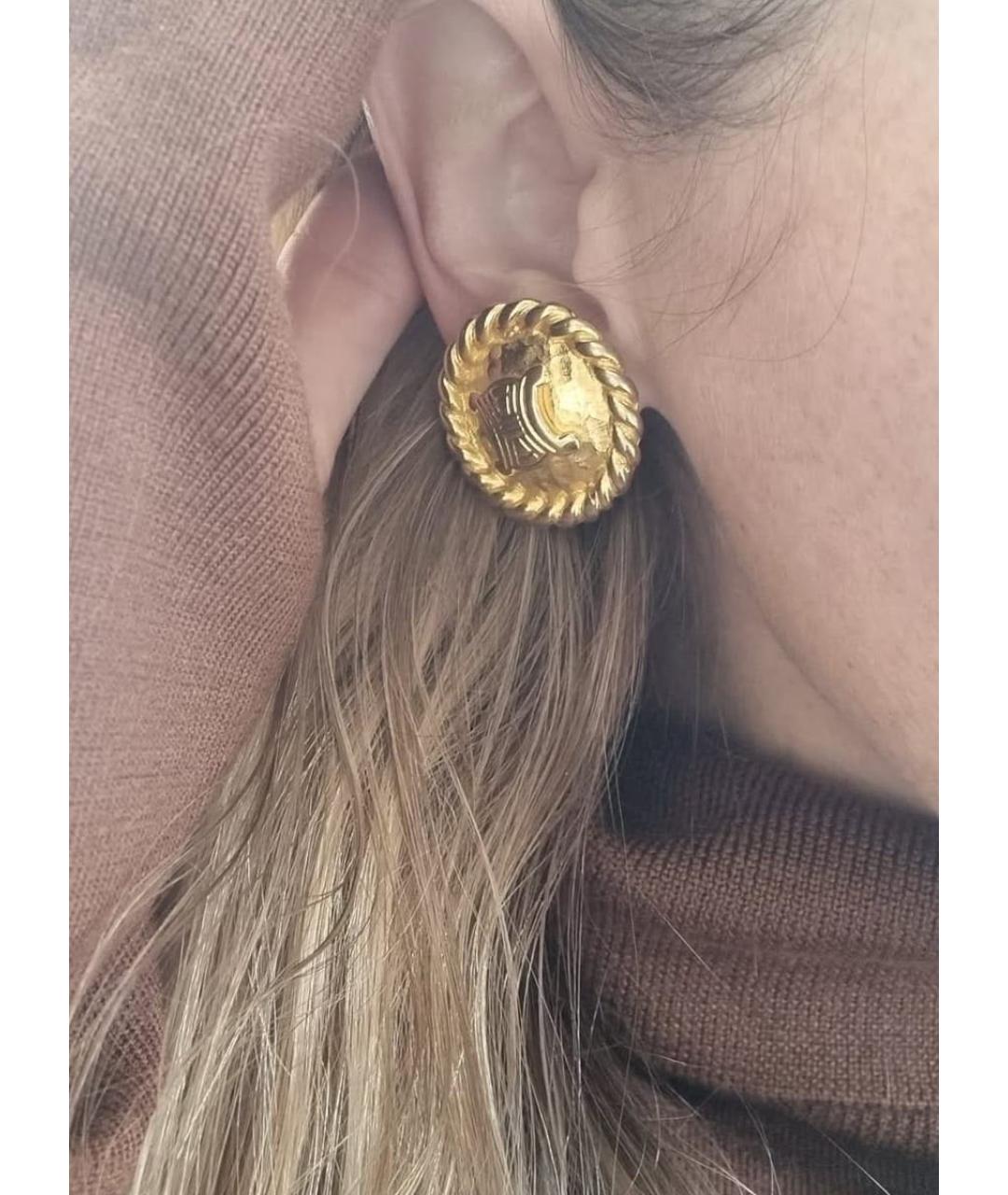 CELINE Золотые клипсы, фото 4