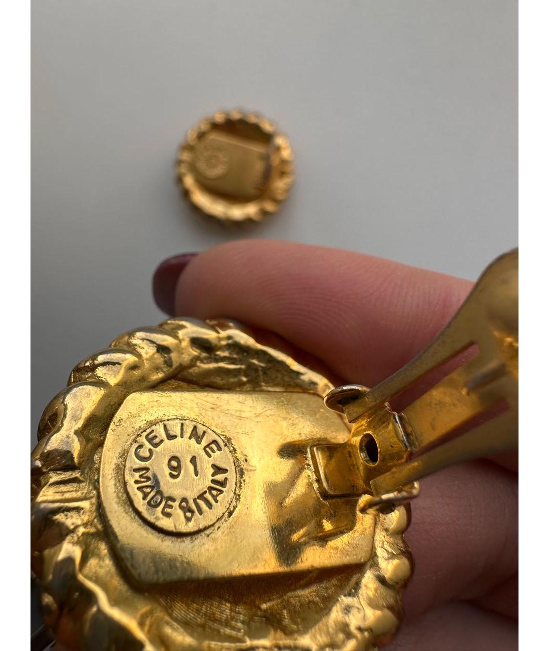 CELINE Золотые клипсы, фото 3
