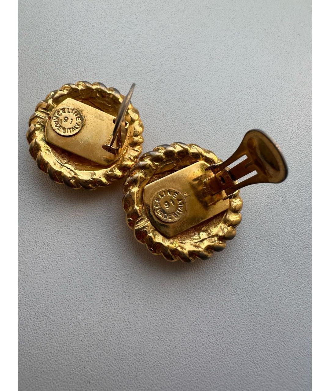 CELINE Золотые клипсы, фото 2