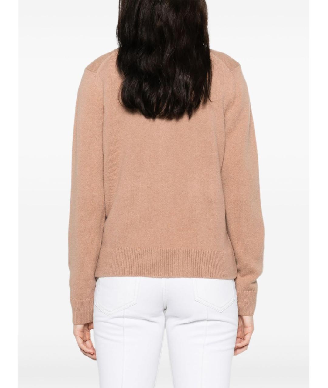 MAISON KITSUNE Бежевый шерстяной кардиган, фото 5