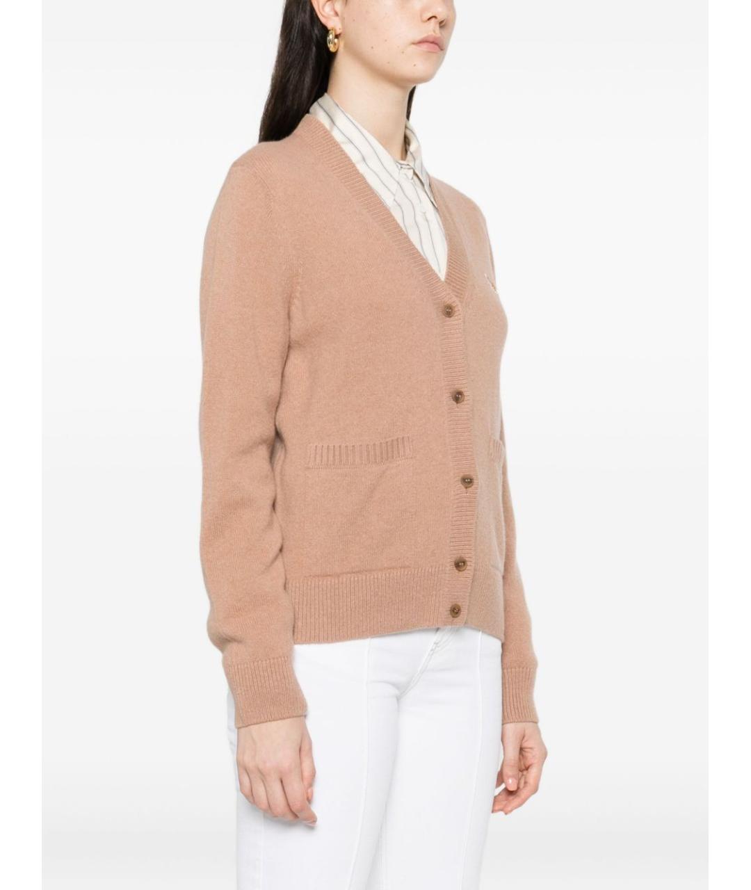 MAISON KITSUNE Бежевый шерстяной кардиган, фото 2