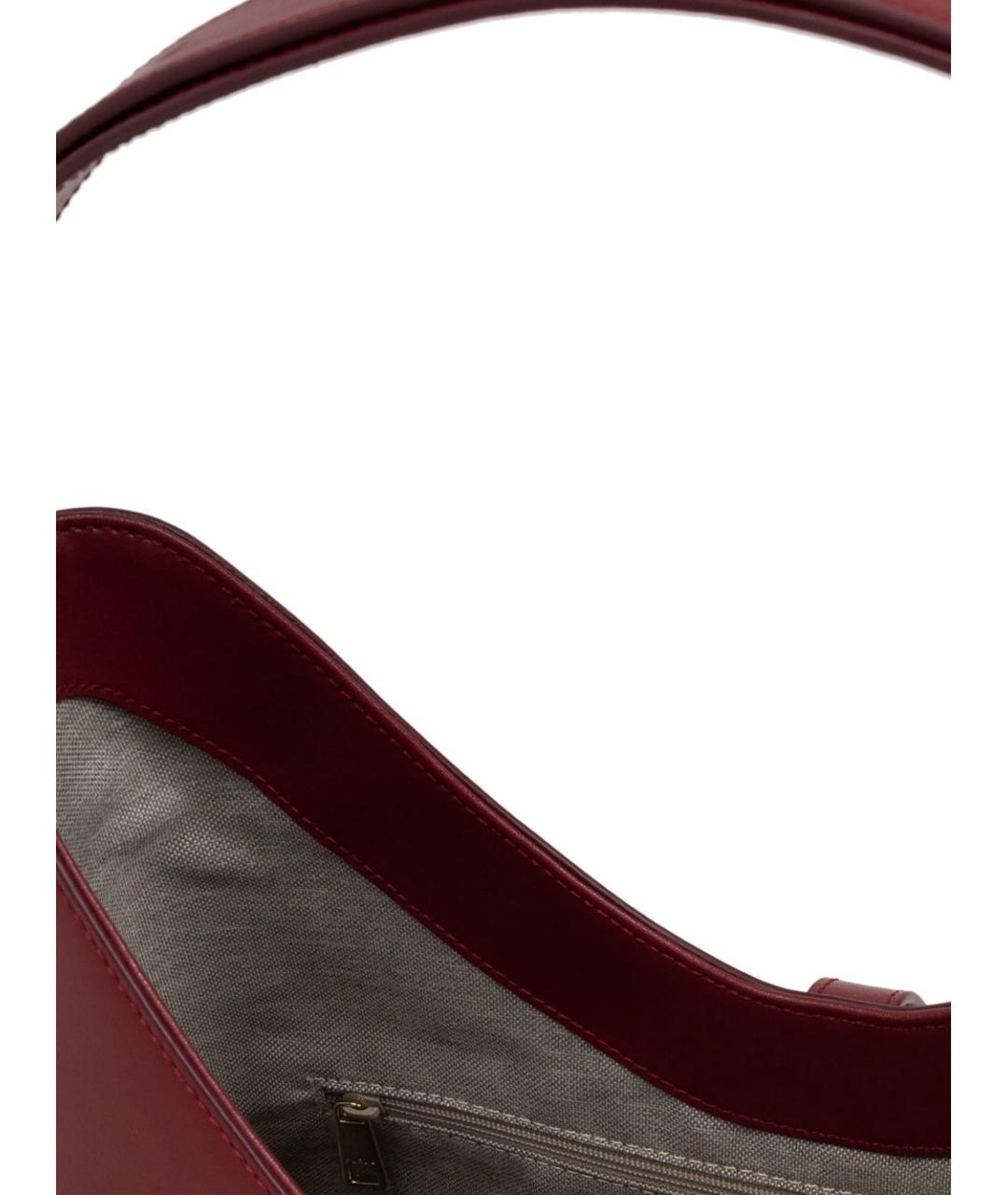 FURLA Бордовая кожаная сумка через плечо, фото 2