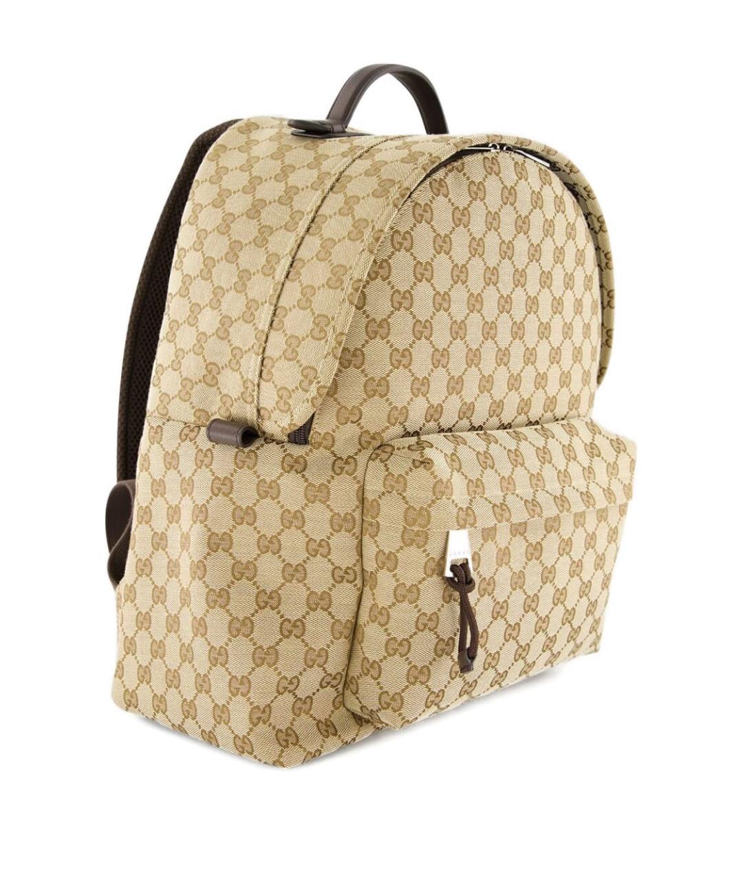 GUCCI Бежевый тканевый рюкзак, фото 3