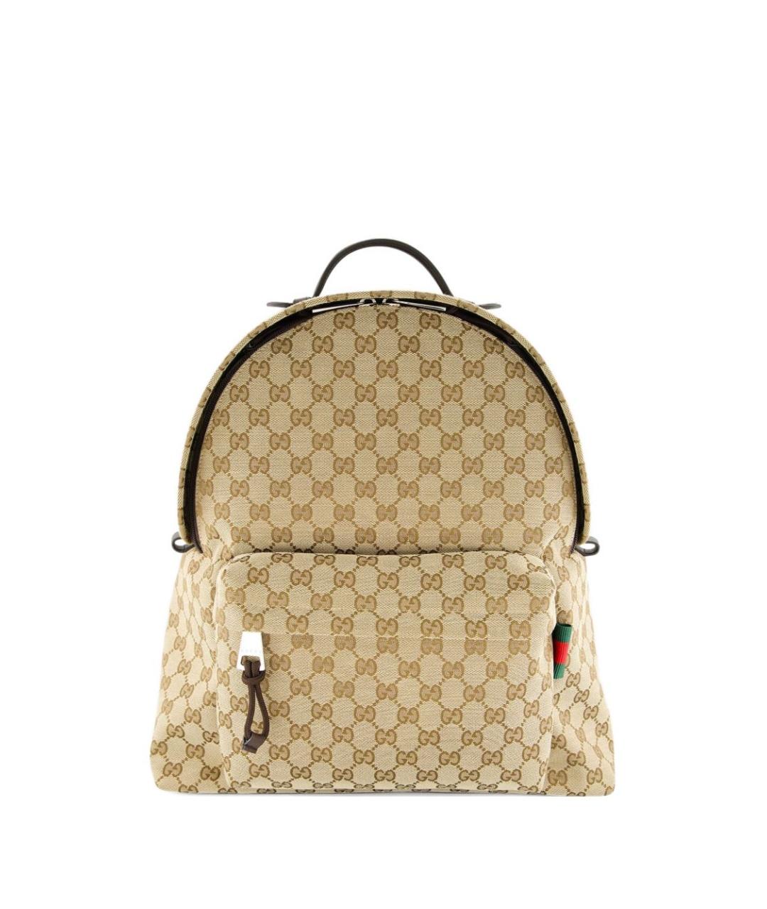GUCCI Бежевый тканевый рюкзак, фото 1