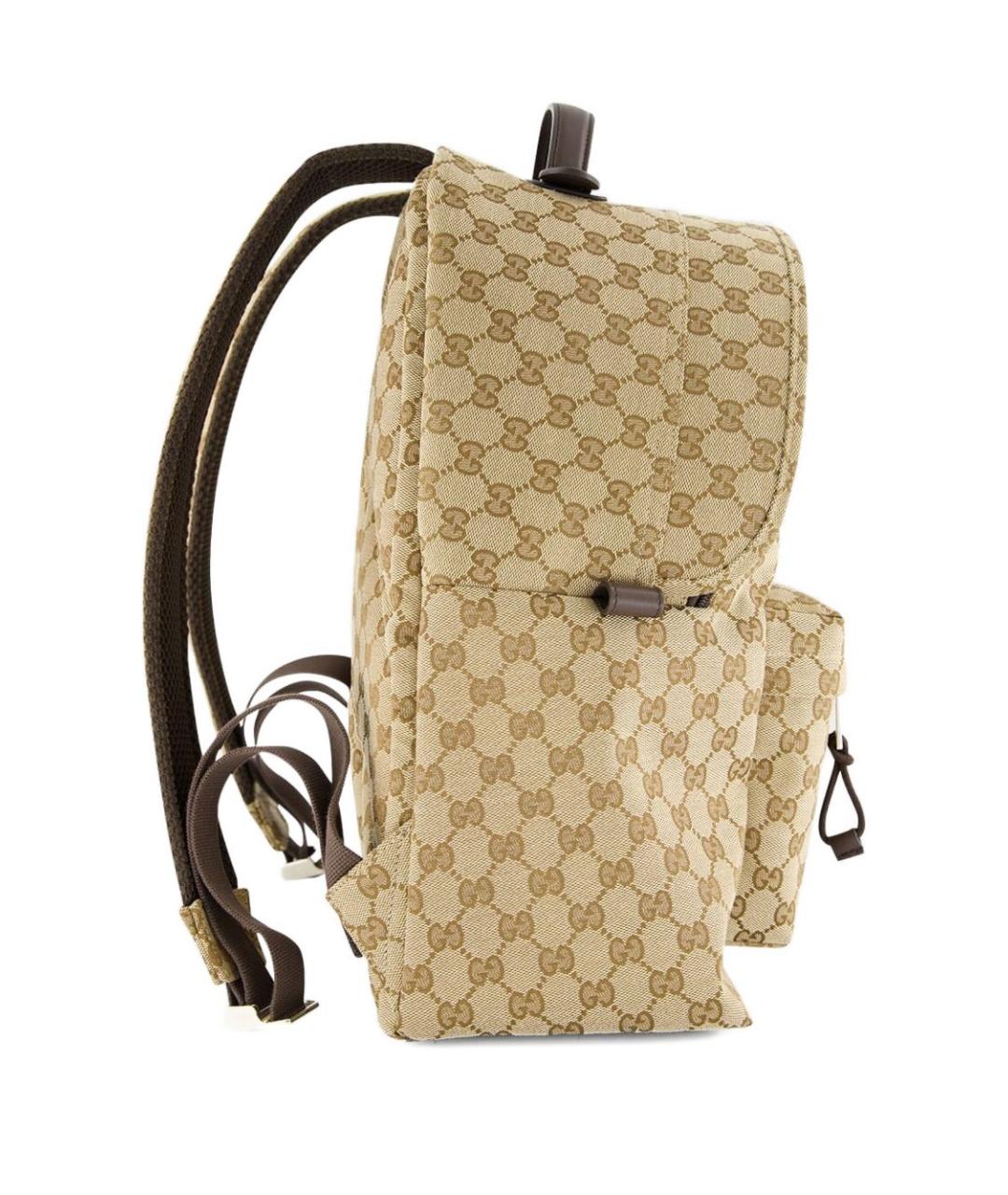 GUCCI Бежевый тканевый рюкзак, фото 4