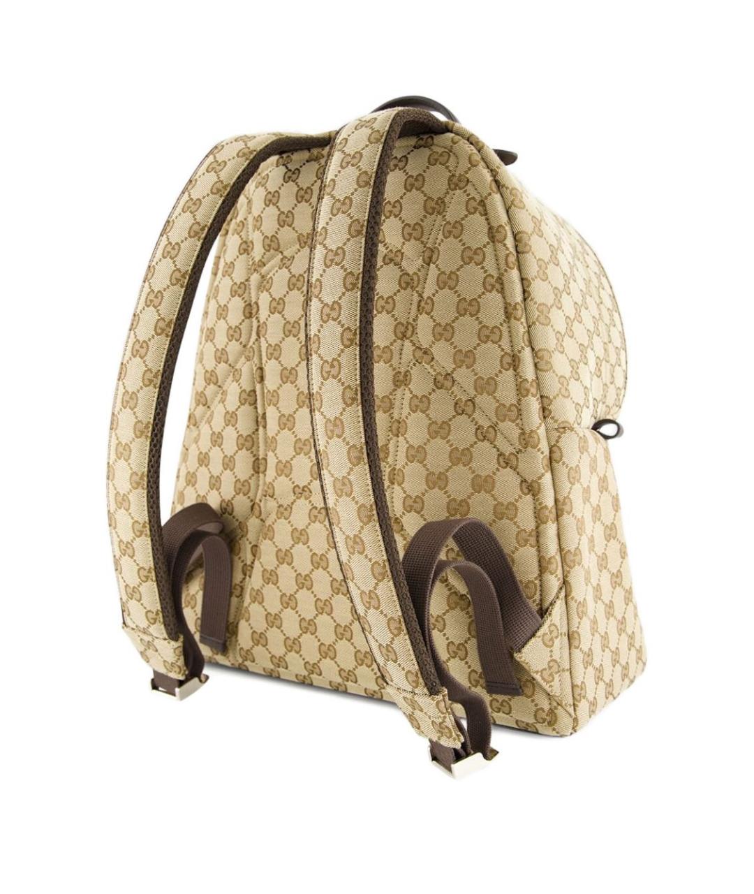 GUCCI Бежевый тканевый рюкзак, фото 2
