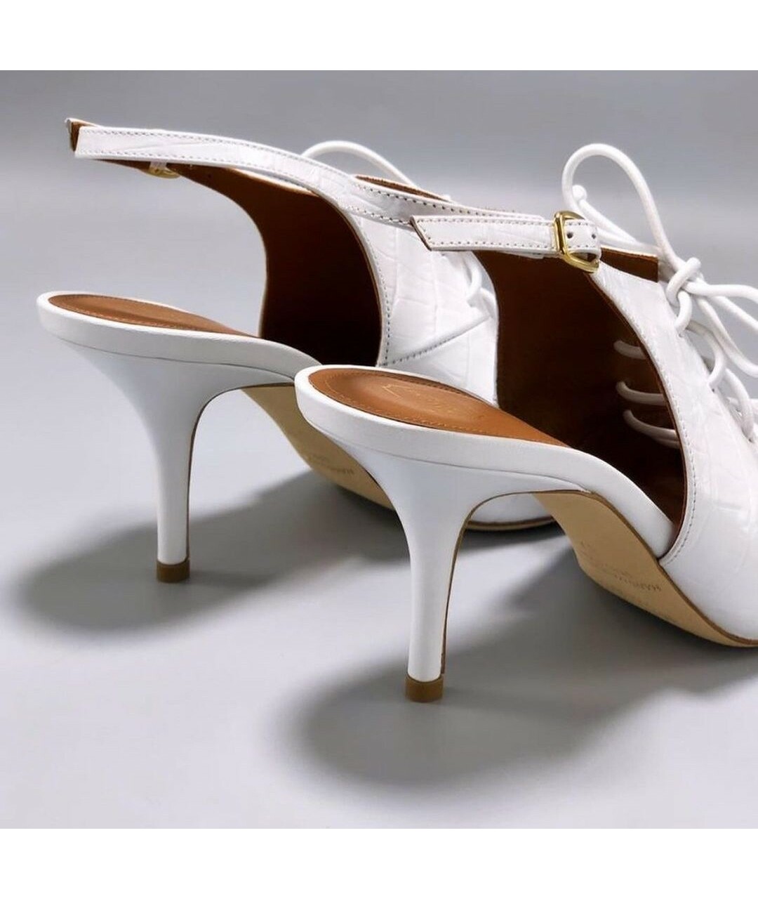 MALONE SOULIERS Белые кожаные туфли, фото 5