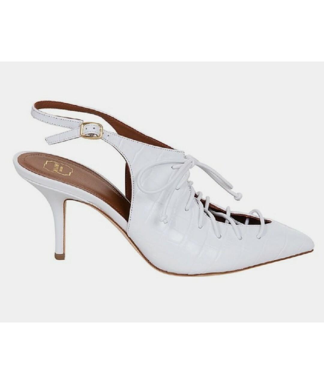 MALONE SOULIERS Белые кожаные туфли, фото 6