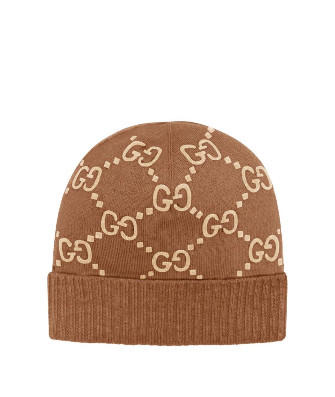 GUCCI Бежевая кашемировая шапка, фото 1